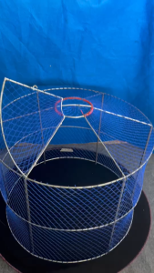 สุ่มไก่ชั้นเดียว 96x96x85 ซม. โครงเหล็ก ห่อหุ้มตาข่ายเบอร์ 15