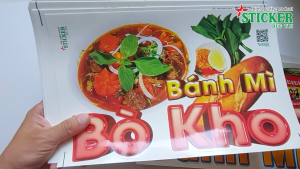 🔥🔥🔥 Miếng Dán BÁNH MÌ BÒ KHO dùng Trang Trí QuánTủ kính Xe bán hàng...