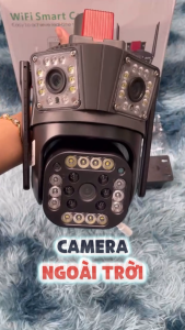 Camera 3 mắt ngoài trời Fnkvision xem 3 mắt hình cùng lúc - mã hot 2024 độ phân giải 12MP FULL HD Bảo hành 1 năm