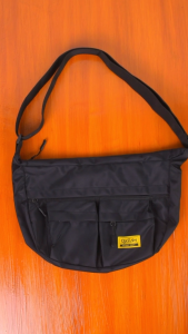 QXZ94 Tas Selempang Wanita Pria 100% Original Sekolah Kerja Hitam Besar Premium QPRH02