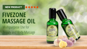 FIVEZONE Massage Oil 30ml Single Clove Garlic Black Pepper and Ylang-ylang