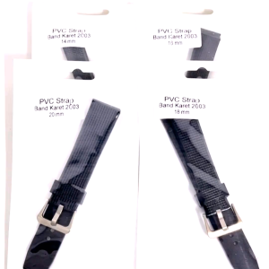 PVC Strap Band Karet 2003 Jam Tangan 14mm 16mm 18mm 20mm