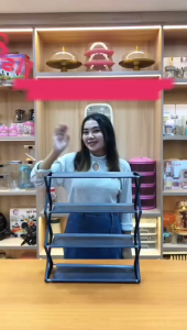 Mall Perabot | Rak Sepatu Sendal Cross 4 Susun | Shape Shoe Rack Minimalis | Tempat Sandal Serbaguna