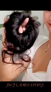 Natural Curly Messy Bun Hair Piece Donut Messy Bun Scrunchy Hair Wig Bun Elastic Hair Bun