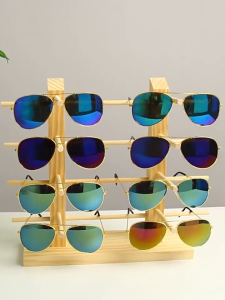 Rak Display Kacamata Kayu Berdiri Tempat Perhiasan Rak Display Kaca Mata Kayu tempat pajangan Kacamata