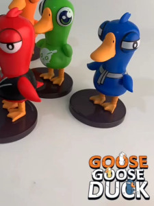 Action Figure GOOSE GOOSE DUCK set - Miniatur Figur Topper Kue Pajangan Mainan Game Gose Bebek Impostor Banban