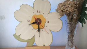 RC 190 Jam Dinding BUNGA BOHO AESTETIK LED HOME Sweet Home - Hiasan dinding Ruang tamu/ kamar tidur