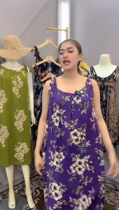 Stylecollectionku - Daster Bunga Samudra Tali Pundak Jumbo LD 120cm