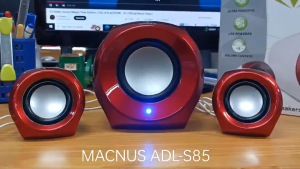 ลำโพงคอมพิวเตอร์ Stereo Speaker 2.1(Speaker USB) ยี่ห้อ MACNUS รุ่น ADL-S085 SPEAKER USB COMPATIBLE รับประกัน 1ปี