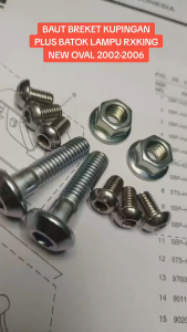 Baut breket kupingan dan batok lampu depan Rxking new Scorpio Oval Rx king 2002-2006