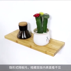 2Pcs 5Inch Floating Shelf Bracket Blind Shelf Hidden Brackets for Floating Wood Shelves - Screws and Wall Plugs Included