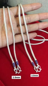 ITS ME PRE-ORDER สร้อยคอเงินแท้สุโขทัยแท้ ลายสามเสากลม สร้อยหนัก 2-5 บาทตัน ยาว 24-26 นิ้ว(เนื้อเงินแท้)