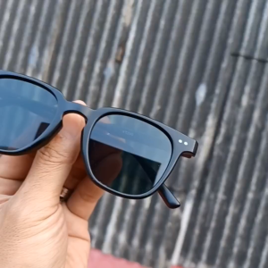 Kacamata Minus Lensa Anti UV Full Rim Frame Bulat Pria Gaya Hip-Hop Hijau Muda