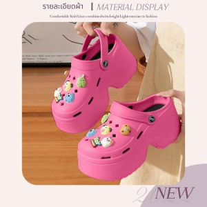 Pishops .ฮิตสุด รองเท้าหัวโตแฟชั่น งานเสริมส้นสูงๆแต่น้ำหนักเบาใส่สบายมากๆมีให้เลือก5สีสวยมาพร้อมตัวติดการ์ตูนราคาคือดีย์มากไม่เชื่อกดตุ่มเลยย