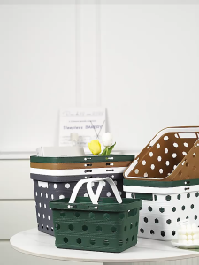 BSS Decor Keranjang penyimpanan kamar mandi wadah penyimpanan meja kotak penyimpanan mainan