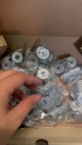 แหวนอีแปะหุน ชุบขาว ขนาด 1/4" - 2 (2หุน - 2 นิ้ว) แพ็ค 1 กิโล