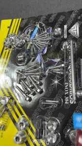 Bộ ốc inox sọc thái full xe cho Vario 150 2018-2024 MS07