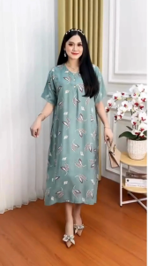 Daster Jumbo Bumil Kancing Depan Bahan Rayon Busui Friendly Bahan Rayon Super Nyaman MORO DEDI