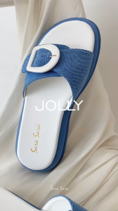 Sara Sara Jolly | Sandal Slip On Wanita Stylish Motif Ban Satu Fashion Kasual Kekinian Santai Rumahan Trendy Terbaru Murah Kualitas Terbaik Flash Sale COD
