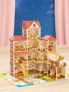 [SG Stock] Girls Toy Princess Castle Barbie Dream Mansion Villa 61st Birthday Gift