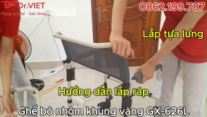 Ghế bô nhôm Lucass khung vàng GX-626L