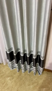 Gorden Jendela Rumah Bahan Blackout Semi Bludru Motif Embos Model Smokring