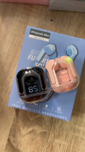 หูฟังบลูทูธไร้สาย เชื่อมอัตโนมัติ กล่องชาร์จ จอ LED หูฟัง Stereo Headset 5.3 บลูทูธ มีไฟ มีแบตในตัว สีพาสเทล เอียร์บัด หูฟัง