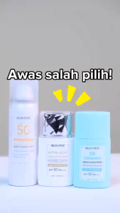 SKINTIFIC Sunscreen Series || 5X Ceramide Serum Sunscreen SPF50 PA++++ || All Day Light Sunscreen Mist || Outdoor Sunscreen Spray || Aqua Light Daily Sunscreen