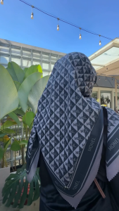 SKYSHOP HIJAB CLASSIC MONOGRAM SERIES BY MONEL BAHAN VOAL PREMIUM LASER CUT SIZE 115X115CM KERUDUNG SEGIEMPAT