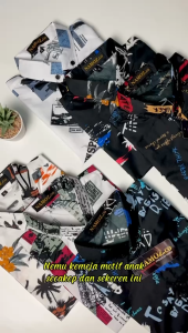 PROMO GRATIS ONGKIR COD Kemeja Anak Motif Surfing Pantai Atasan Baju Anak Laki Cowok Usia 1 2 3 4 5 6 7 8 9 10 11 12 13 14