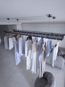 Jemuran 2 4 meter Gantung Plafon lifter Atap 24 meter Lifting 19 Tiang Jemuran 240 cm Baju Double Pole Quilt with 15 Small Bars Pakaian Selimut Lifting Laundry Clothes Drying Rack