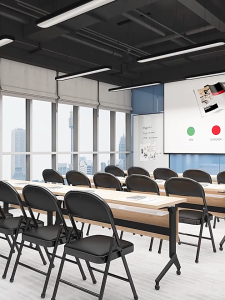 Foldable Chair With Cushion Office Meeting Conference Chair Study Folding Chair Fancy Chair kerusi lipat 折叠椅