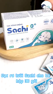 Gạc răng miệng Sachi - rơ lưỡi Hộp 30 gói