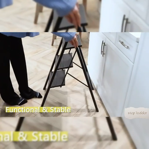 【SG 12H Ship】Step Ladder - 2/3/4 Steps / Slim Aluminium Ladder / Foldable / Space Savings / Large Board Ladder