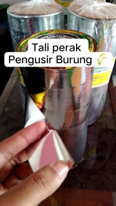 pengusir burung pipit di sawah (TALI PERAK) 3 ROLL / 1 roll panjang 800 meter kilauan maximal