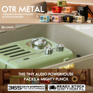 MUZEN OTR METAL Wireless Portable FM Radio Bluetooth 4.0 Speaker 10Hrs Playtime Stereo Sound Powerful Bass 1960s Design