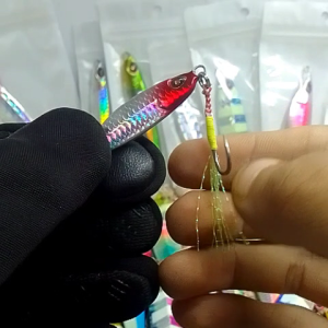 Umpan Micro Jig 10 Gram + Single Assist Hook Siap Casting UL Pinggiran Laut