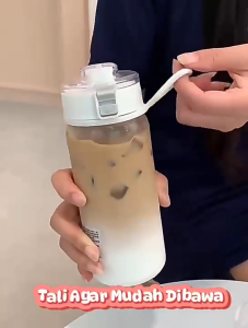 Eatkit Botol Minum Transparan Bening 350 550 800ml Tumbler Air Estetik BPA Free Tahan Suhu Tinggi