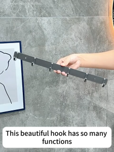 YT Aluminum Wall-mounted Clothes Hook Door Hook Hanger Hook Black/Grey