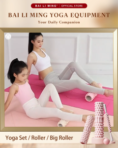 Yoga Massage 3 Set 瑜伽按摩3件套组 (Yoga Roller & Massage Stick & Massage Ball / 瑜伽柱/按摩滚轮棒/筋膜球) 瑜伽全身按摩/放松足背部/塑形腿部 Relax muscles