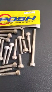 Baut Blok Mesin Baut CVT Satria FU Full Set Isi 24pcs Free Kunci L