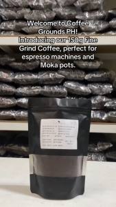 Coffee Grounds PH - Espresso Blend 150g | Fine Grind Coffee x Dark Roast | Organic Coffee in Resealable Pouch