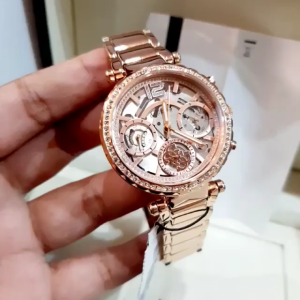 [Promo] Jam Tangan Wanita Guess GW0403L3 Solstice Rose Gold Tone Case Rose Gold Tone Stainless Steel Original Garansi 2 Tahun [✔COD][100% Authentic]