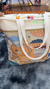OMYGOOSE TOTE BAG WANITA  / TAS TOTE CANVAS / TOTE BESAR CANVAS / TFW 0107