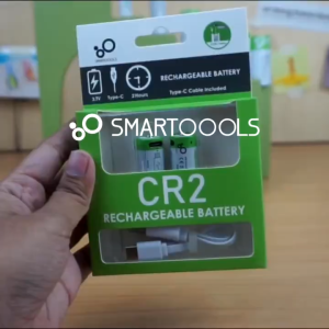Baterai Cas isi Ulang CR2 SMARTOOOLS: Ukuran-CR2 3.7V Type C USB Rechargeable Lithium Battery Charge