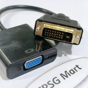 Cáp DVI ra VGA dài 25Cm / Chuẩn DVI-D (Chân kim 24 + 1) ra VGA (Cái)