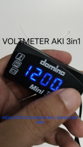 [COD] VOLTMETER DIGITAL AKI / VOLT METER ACCU 3 IN 1 UNIVERSAL SEMUA MOTOR PENAMPIL INDIKATOR VOLTASE AKI SUHU DAN JAM NYALA LAMPU LED WATERPROOF