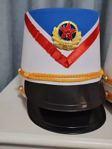 17.72-21.65In Drum Majors Hat Vintage Halloween Marches Band Hat Knight Felt Christmas Cosplay Drum Majors Hat Show Accessories