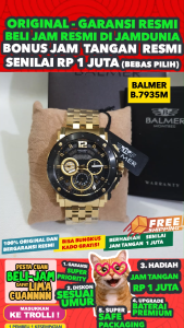 Jam Tangan Balmer Original 7935 M3 - Men LA - Stainless Steel - Gold