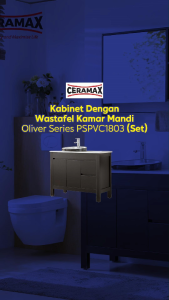 Ceramax Kabinet Dengan Wastafel Kamar Mandi Oliver Series PSPVC1803 (Set)